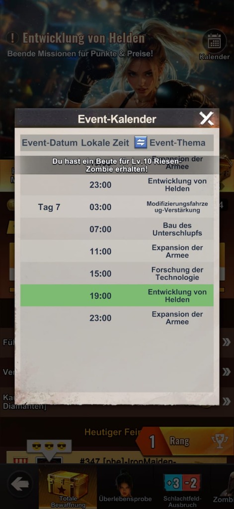 Veranstaltungskalender Totale Bewaffnung